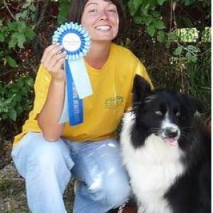 giugno 2010 io e maya gara di agility a reggio emilia, 1° posto in jumping!