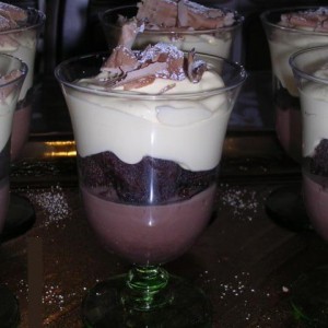 Panna cotta al cioccolato con crema allo zabajone 2