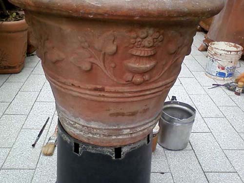 ecco il vaso che renderemo più bello 

come era