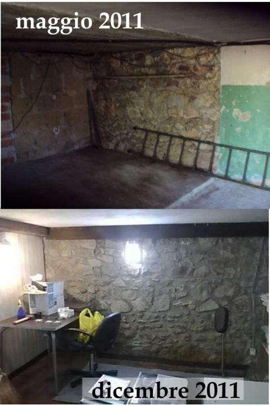 il pianterreno era una stalla, quello l'ho rimesso quasi tutto da sola...