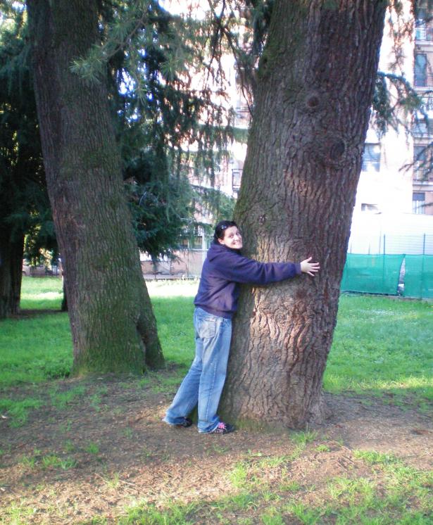 io e il mio amico cedro!