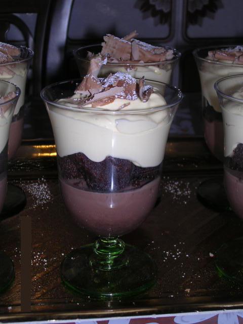 Panna cotta al cioccolato con crema allo zabajone 2