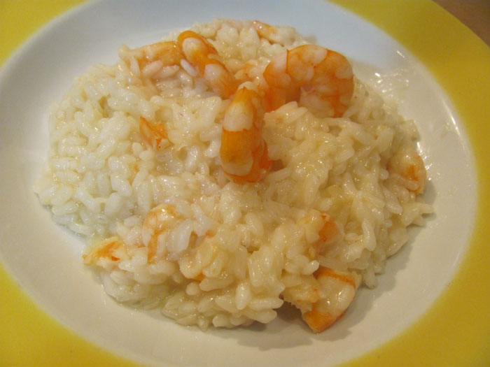 risotto con mazzancolle