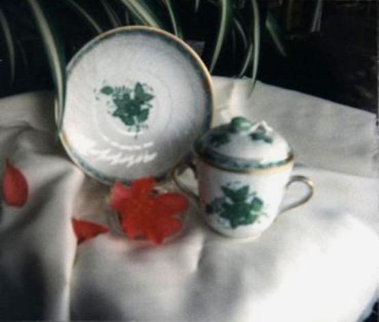 Tazza brodo Herend
 decoro "Fiori delle Indie" verde